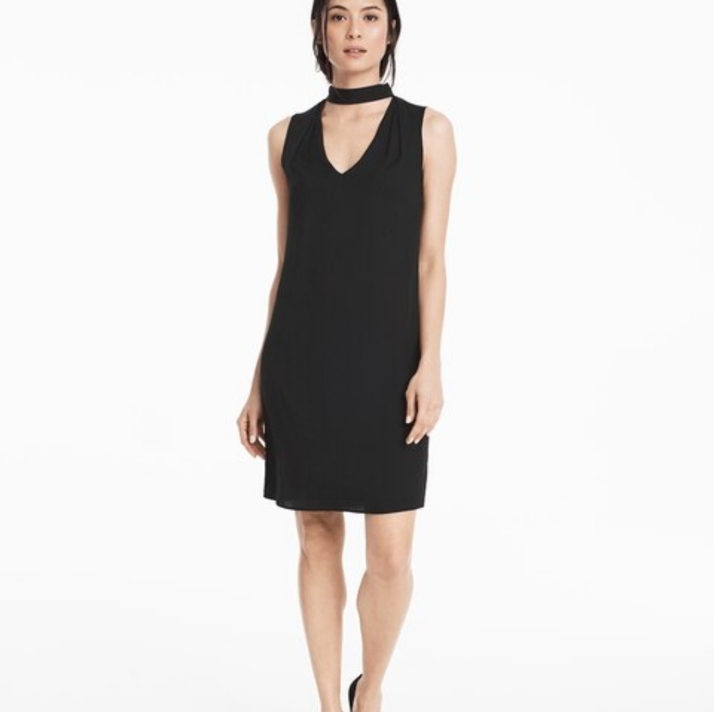 White House Black Market SLEEVELESS CHOKER DRESS